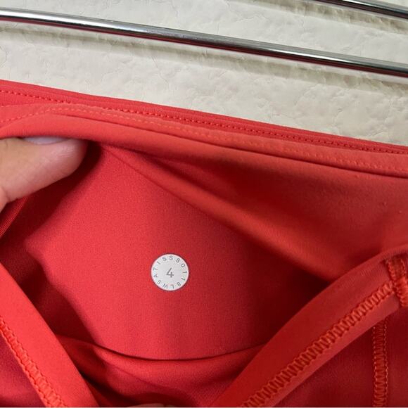 Lululemon Fast & Free 7/8 Tight II Nulux 25" Red Orange Womens Size 4 - Picture 6 of 7